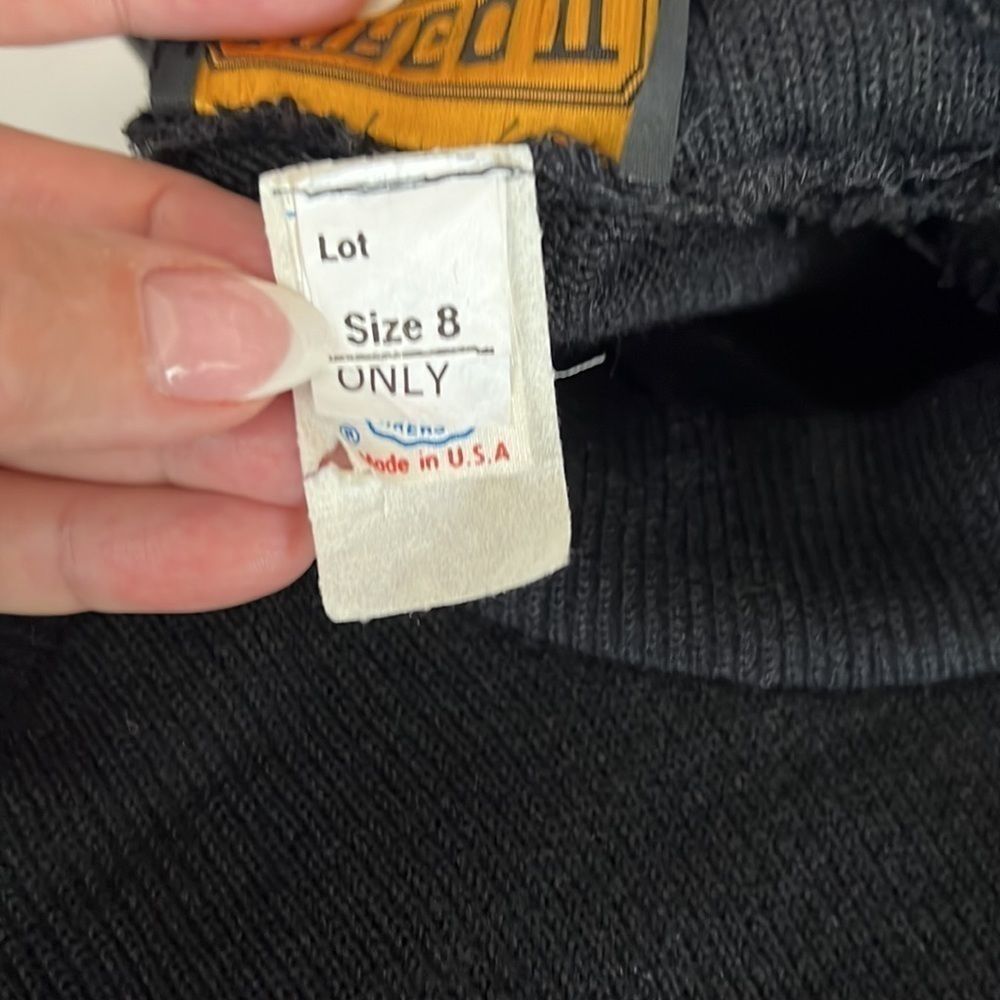 Vintage ILGWU label knit dress black made in USA size 8 - Picture 9 of 12